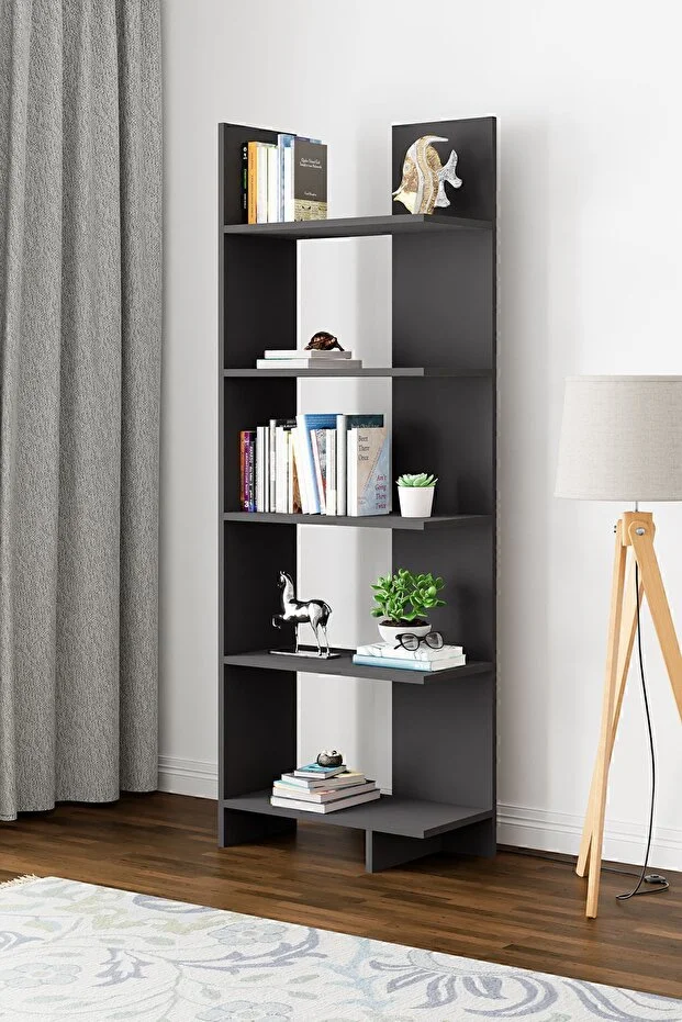 Asimetrik Beş Raflı Kitaplık 